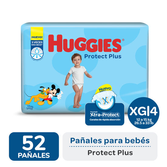 PAÑAL HUGGIES PROTECT PLUS XG x52